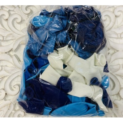 Pack Globos látex biodegradable combinados azules