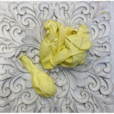 Globos látex biodegradable amarillo pastel mate 12”