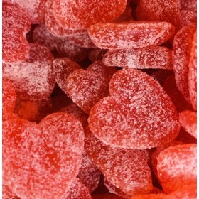 Corazones ácidos de fresa pack de 250 grs
